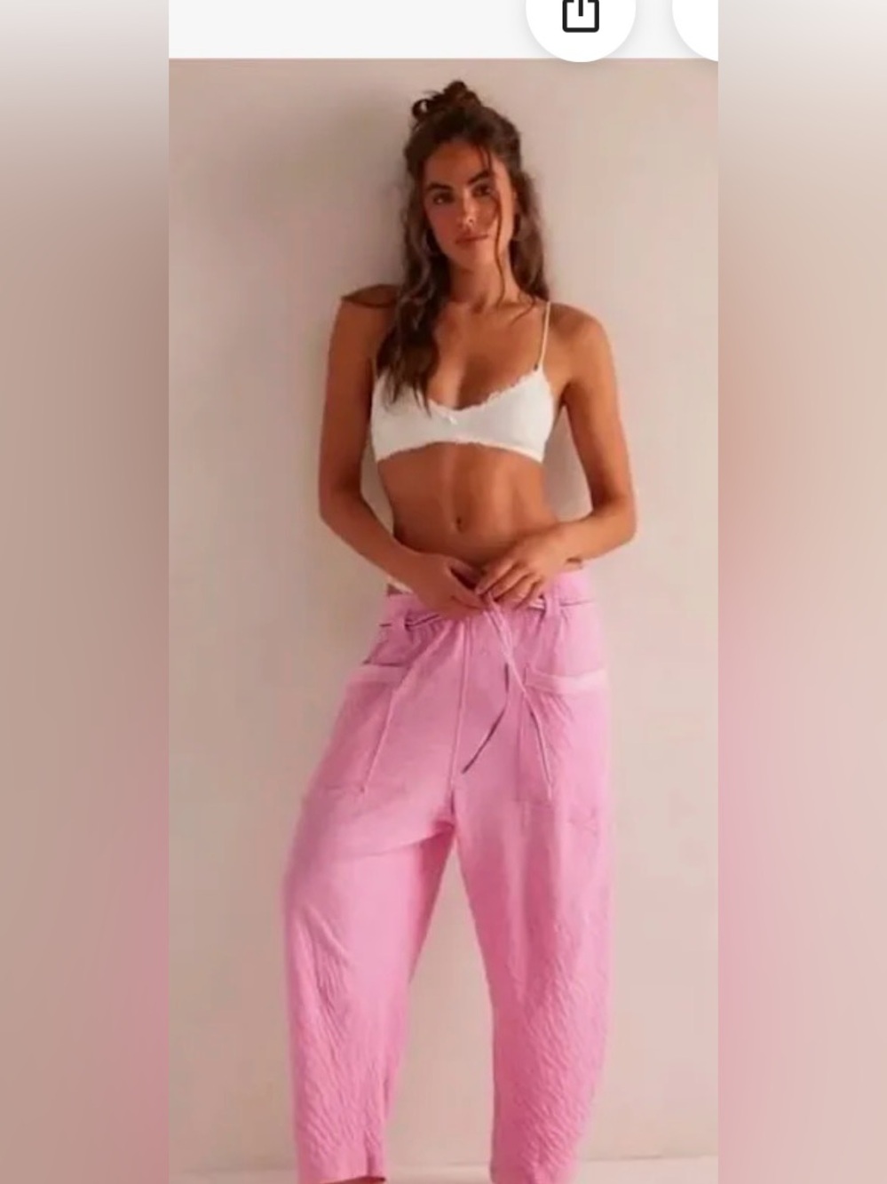 Intimately free people “wait a minute” barrel Pants